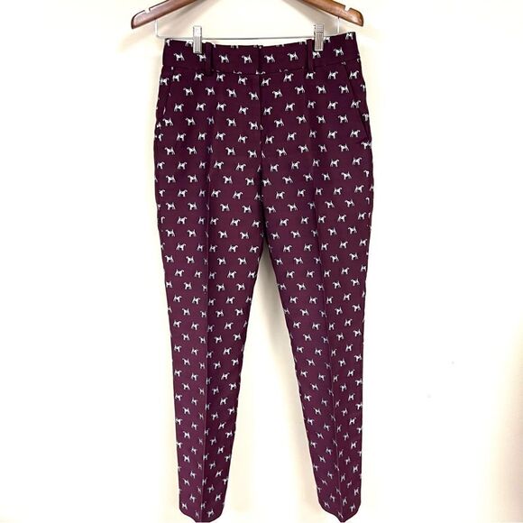 - J Crew terrier dog print jacquard pants. Size 4T - Picture 3 of 8